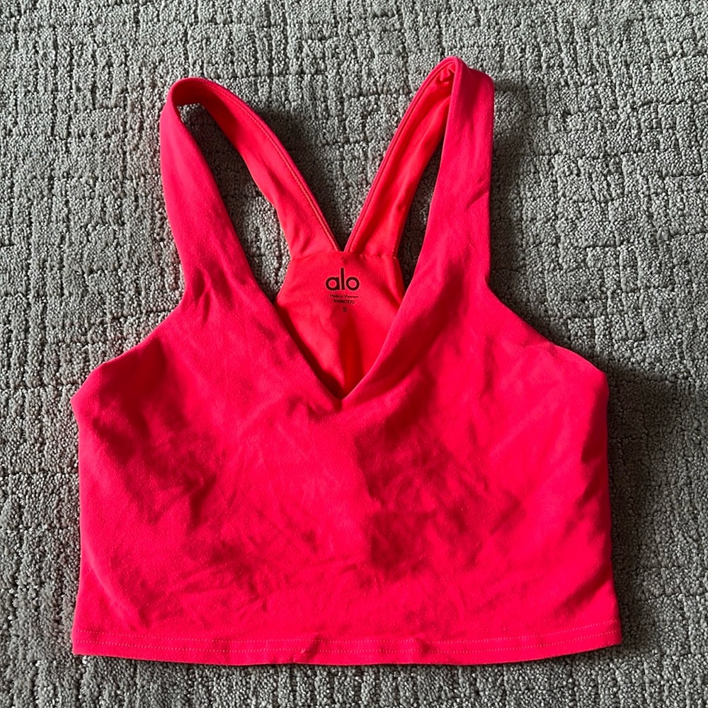 Alo neon cropped tank